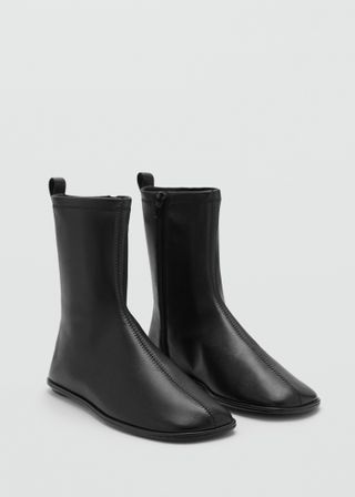 Flat Leather Ankle Boots - Women | Mango Usa