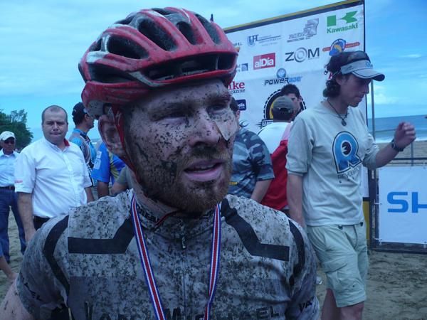 Thomas Turner was a bit banged up after stage 4.