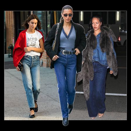 Various celebrities in denim outfits