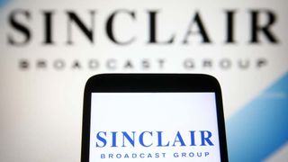 Sinclair logo on a phone