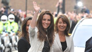 Catherine and Carole Middleton arrive at the Goring Hotel 2011