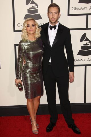 Rita Ora And Calvin Harris At The Grammys 2014