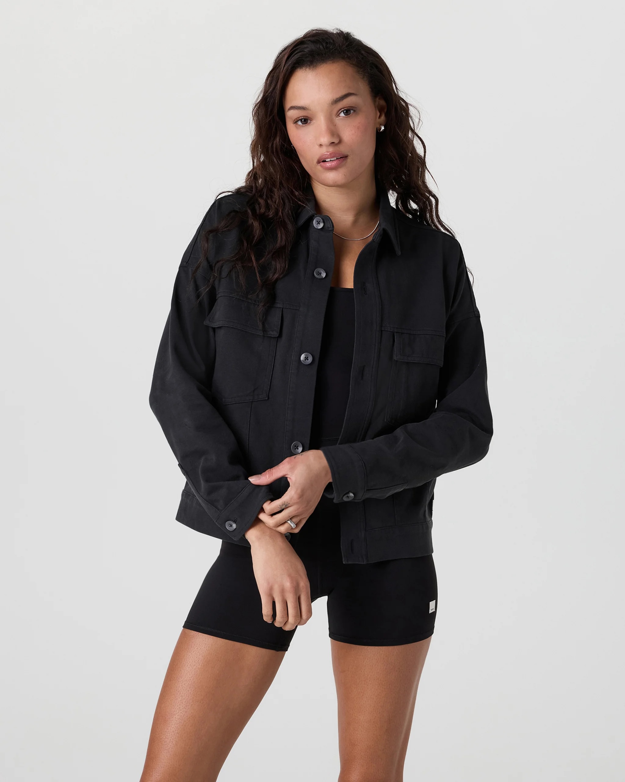 vuori black cotton jacket