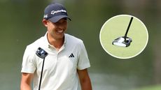 Collin Morikawa seen with his new Spider X putter at The Masters