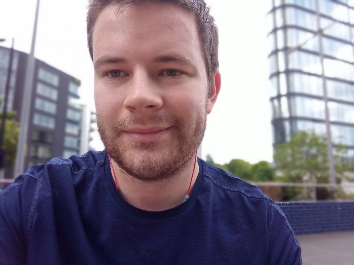 A selfie taken in Portrait mode