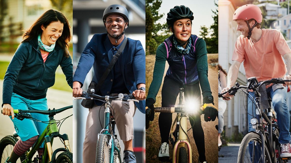 Four different types of cyclists