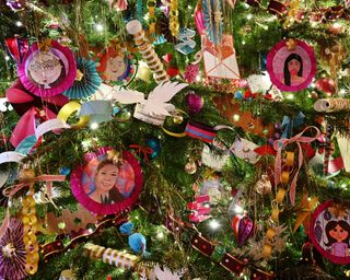 Ornaments featuring self-portraits by students from across the country.