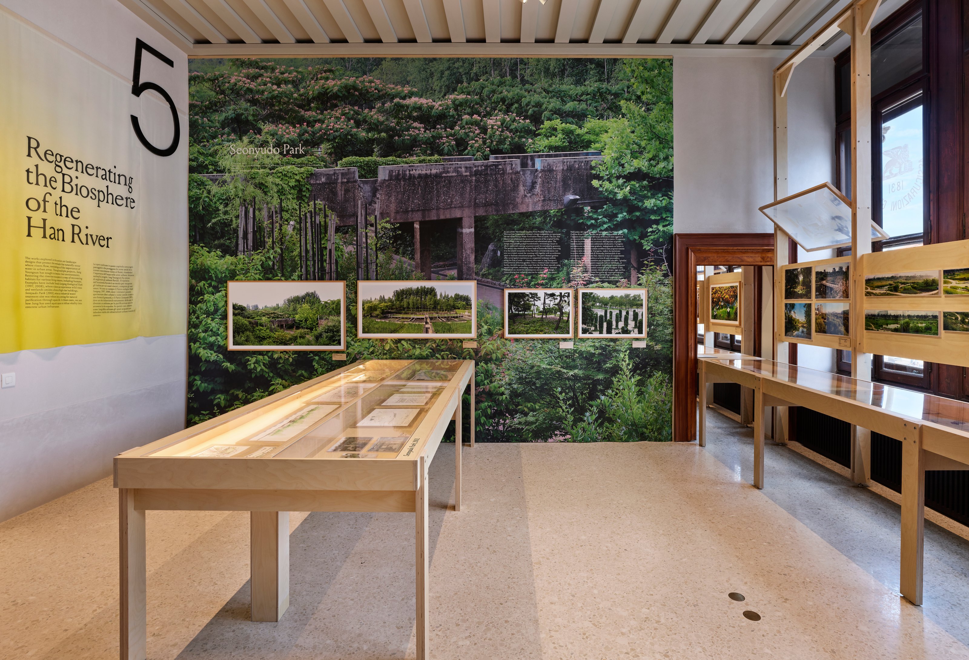 Exhibition view, For All That Breathes on Earth: Jung Youngsun and Collaborators, SMAC, Venice, 2025. Photo: Kim Yongkwan