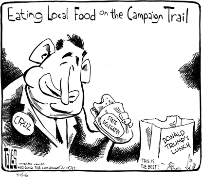 Political Cartoon U.S. Cruz Delegates 2016
