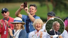 Justin Rose and Charley Hull in the crowd at the Curtis Cup