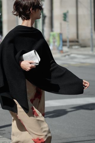 Asymmetric Knit Cape