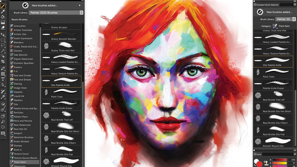 Corel Painter 2020 interface