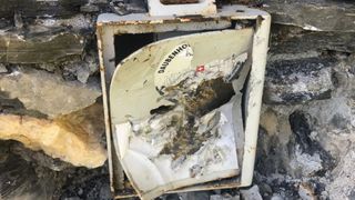 A facebook post shows the damage to the cash box on the Via Ferrata