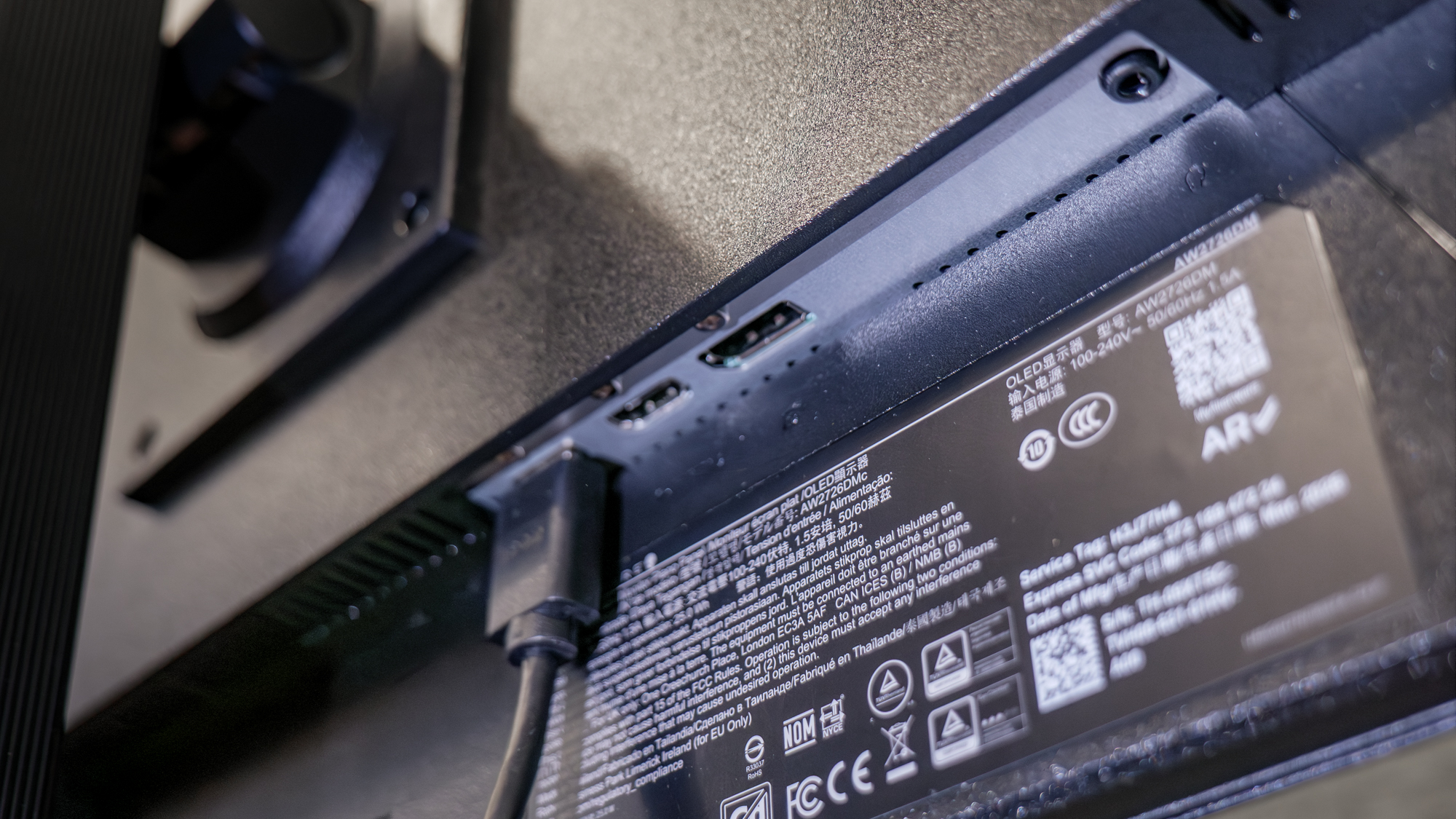 پورت های Alienware AW2726DM