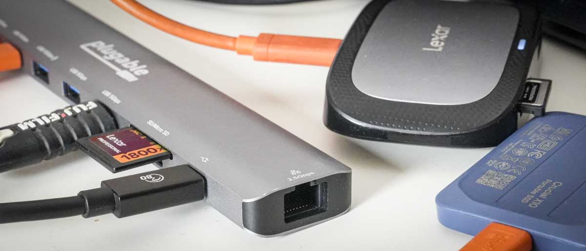 Plugable 10-in-1 USB-C Hub turns a two-port laptop into a full desktop workstation