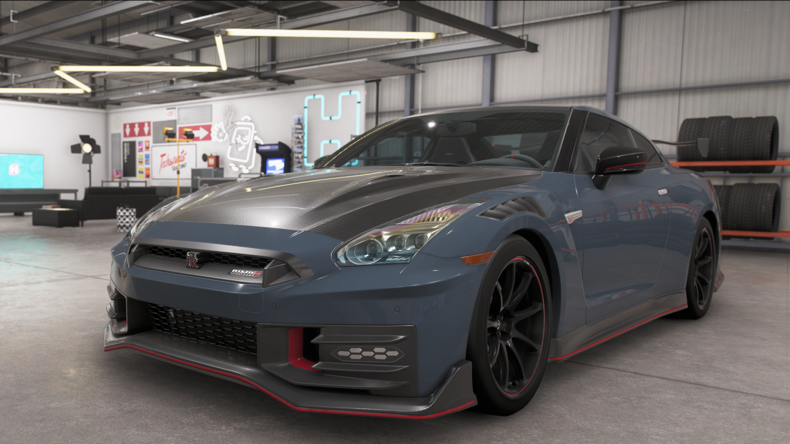 Forza Horizon 6 best cars: The 2024 Nissan GT-R NISMO in a player's garage.