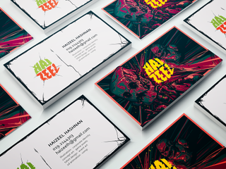 The Malaysian artist created a bespoke illustrative logo for his business card