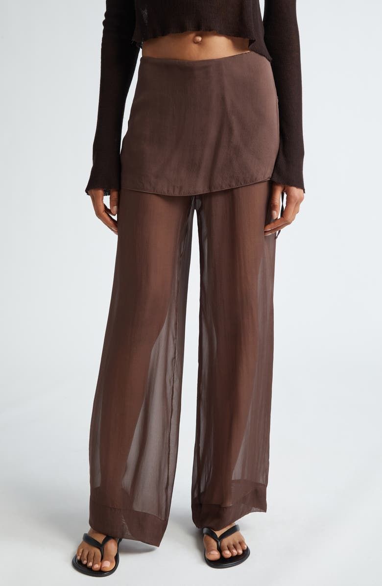 Archive Layered Silk Trousers