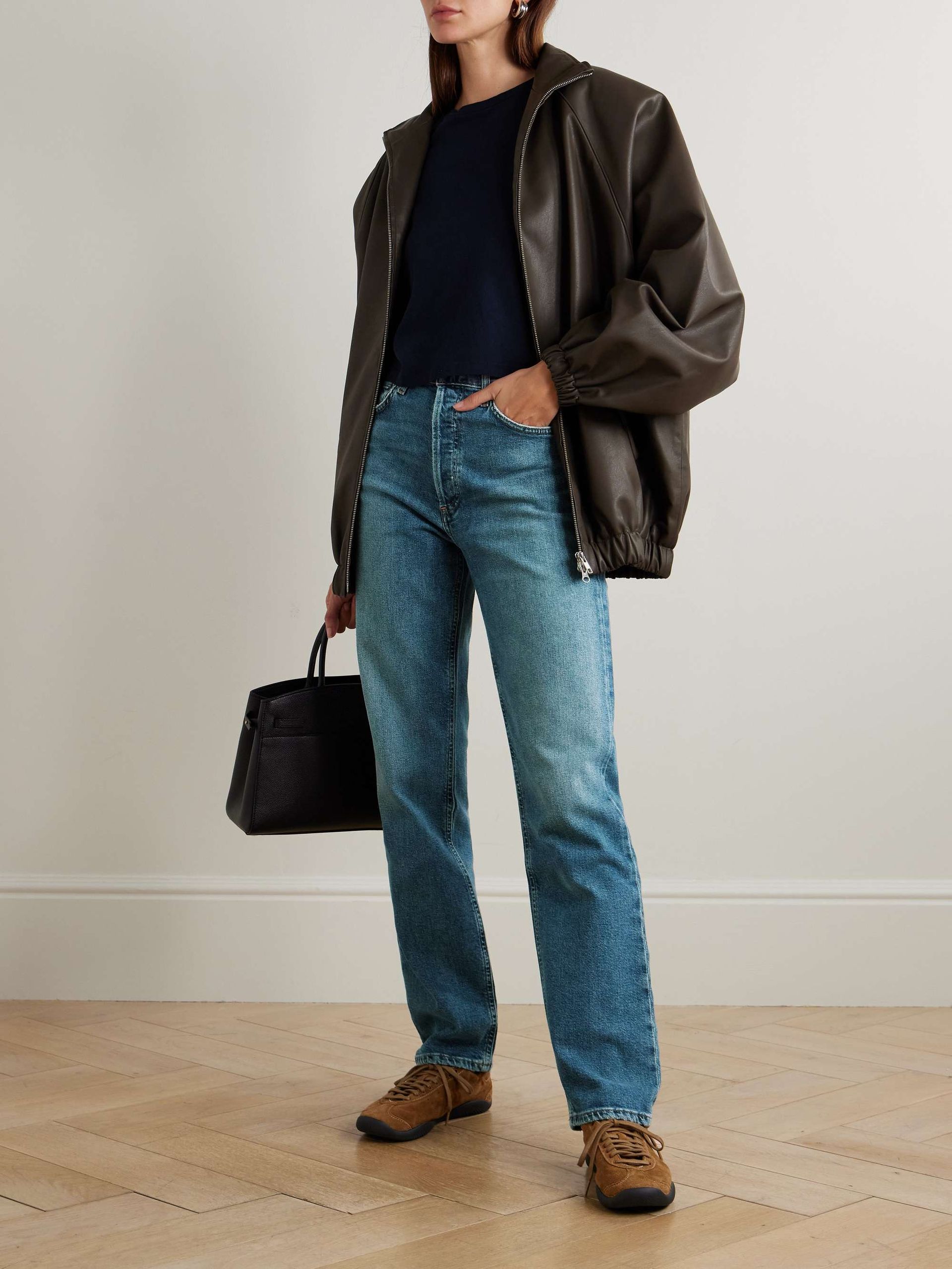 '90s Pinch Waist Long High-Rise Straight-Leg Jeans