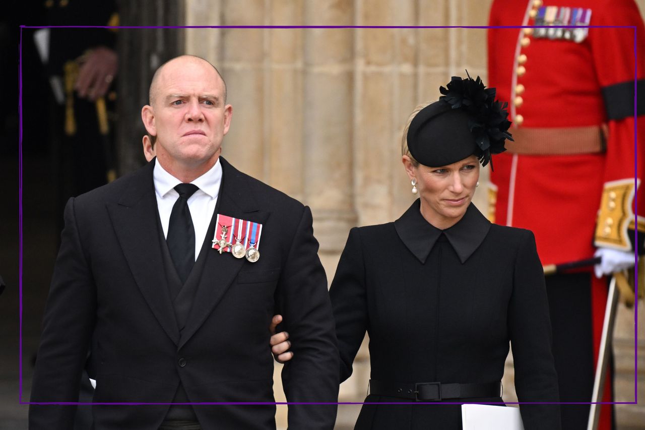 Mike and Zara Tindall at Queen&#039;s funeral