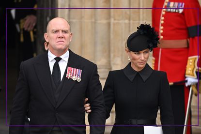Mike and Zara Tindall at Queen's funeral