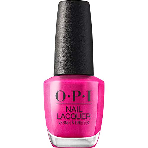 Opi Nail Lacquer La Paz-Itively Hot | Opaque Bright Pink Pearl Chip Resistant Nail Polish | Vegan, Fast Drying, Streak Free