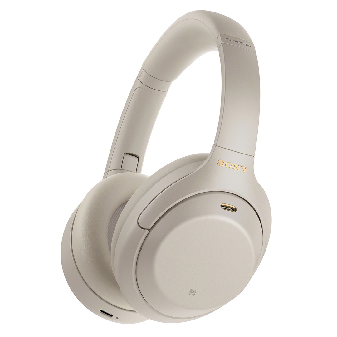The Sony WH-1000XM4 headphones on a white background.