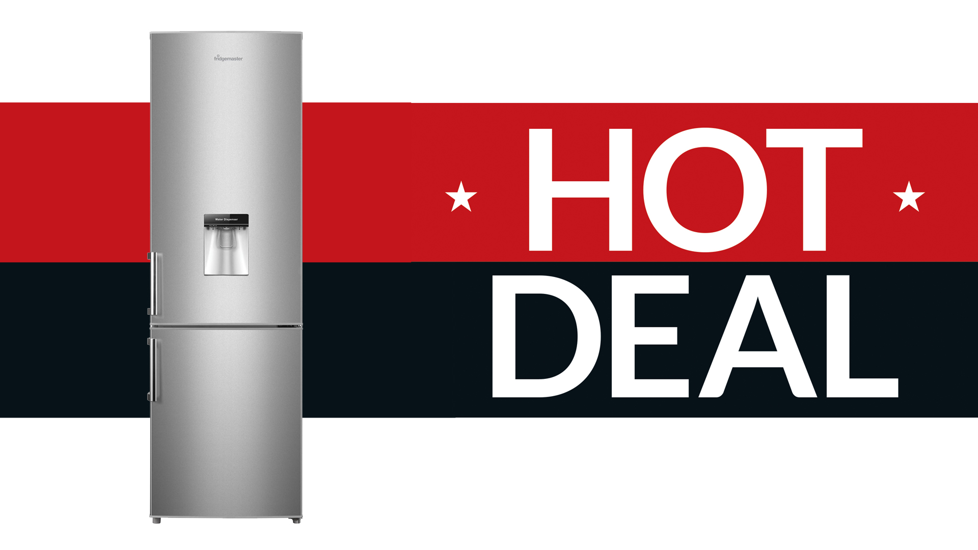 This cheap fridge freezer deal has £50 off a Fridgemaster 70/30 quite