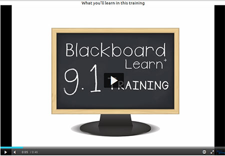 Video Tutorial: Blackboard 9.1 Service Pack 8 – Student Training