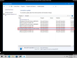 Uninstall update to fix blue screen