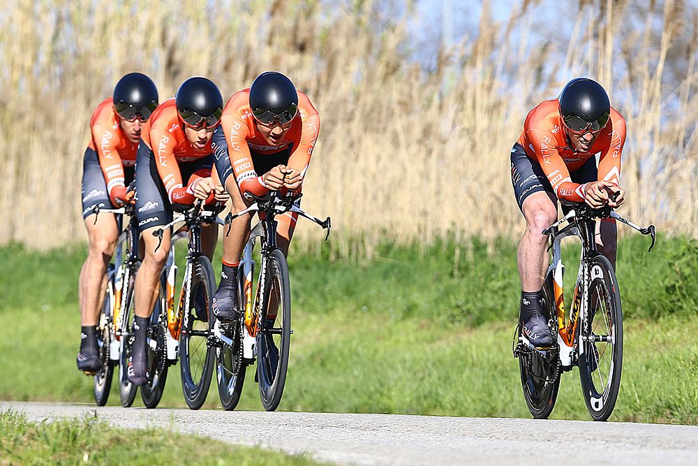 Team Rally Cycling were second in the team time trial at Coppi e Bartali