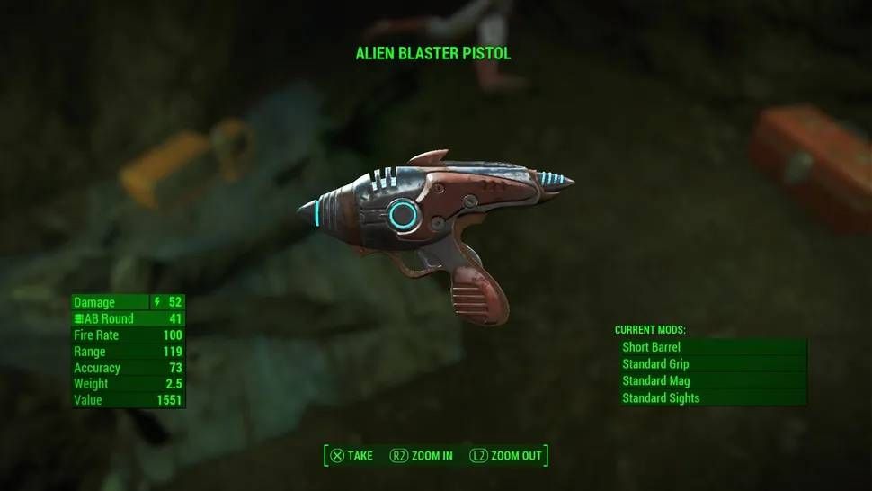 Fallout 4 бластер. Алиен бластер fallout. бластер чужих fallout 4. фоллаут 4 бластер чужих на карте. фоллаут 4 корабль пришельцев.