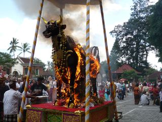 Balinese cremation, balinese funeral, burial, deal with dead.