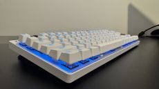 The Logitech G Pro X TKL Rapid gaming keyboard on a desk