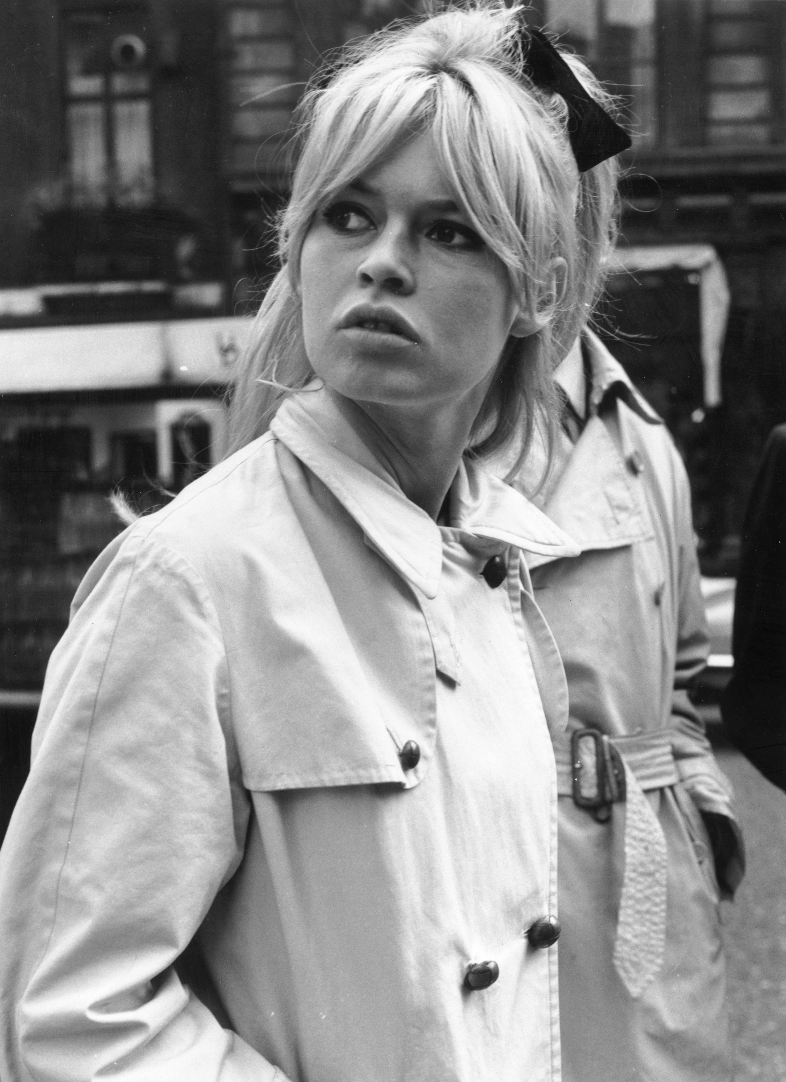 An image of the bardot fringe hair trend on Brigitte Bardot.