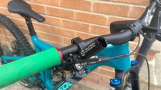 Neutron Components Emergency Bleed Kit on bike handlebars