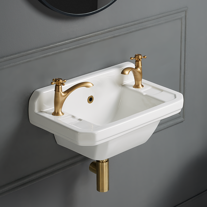 Chatsworth Wall Hung Cloakroom Basin with Upstand