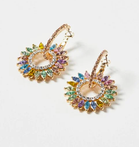 2. Eliza Starburst Statement Hoop Earrings