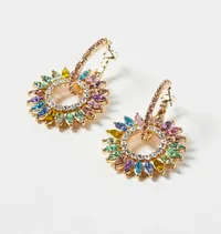 2. Eliza Starburst Statement Hoop Earrings