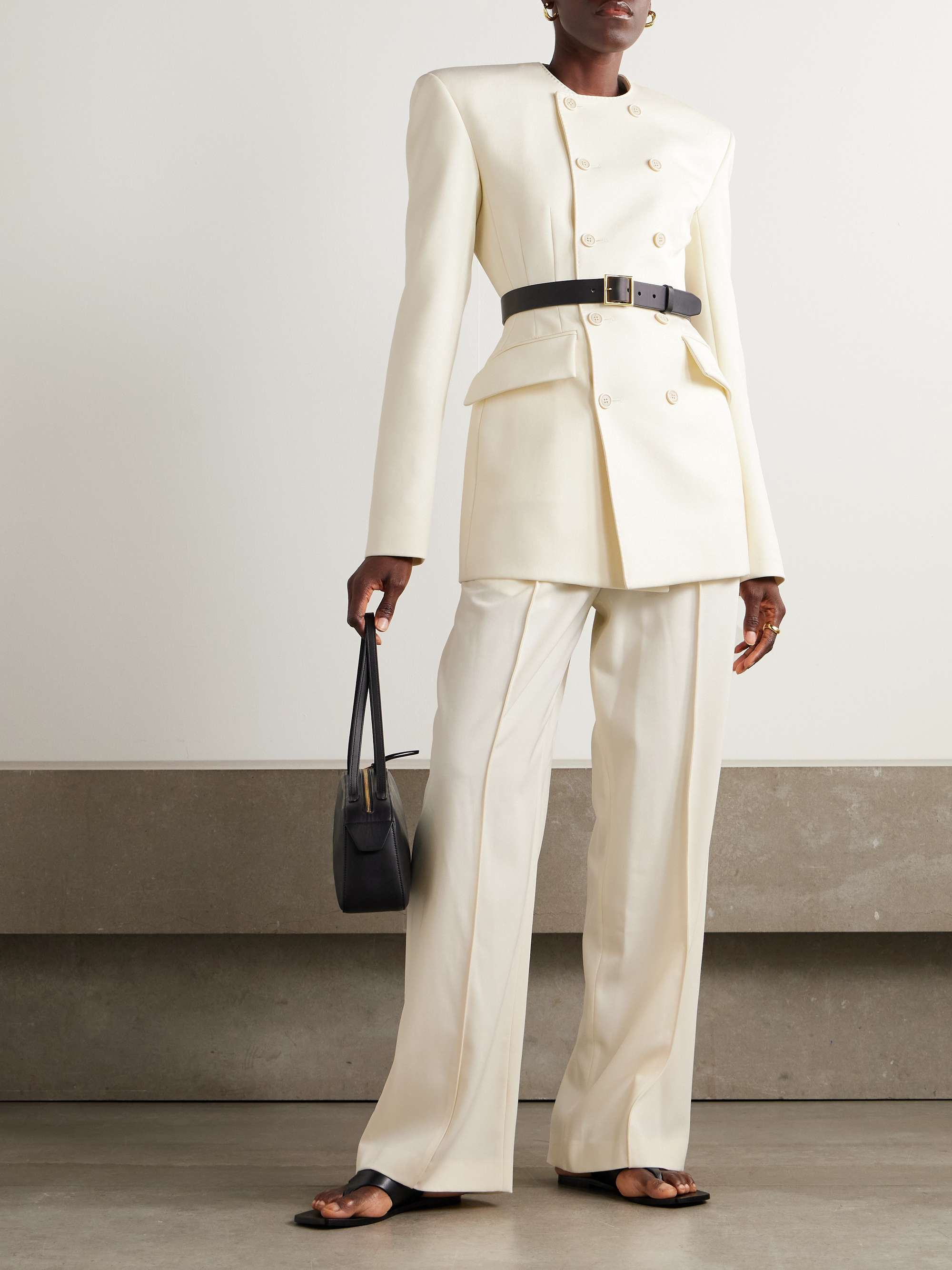 + Rhw Double-Breasted Twill Mini Dress