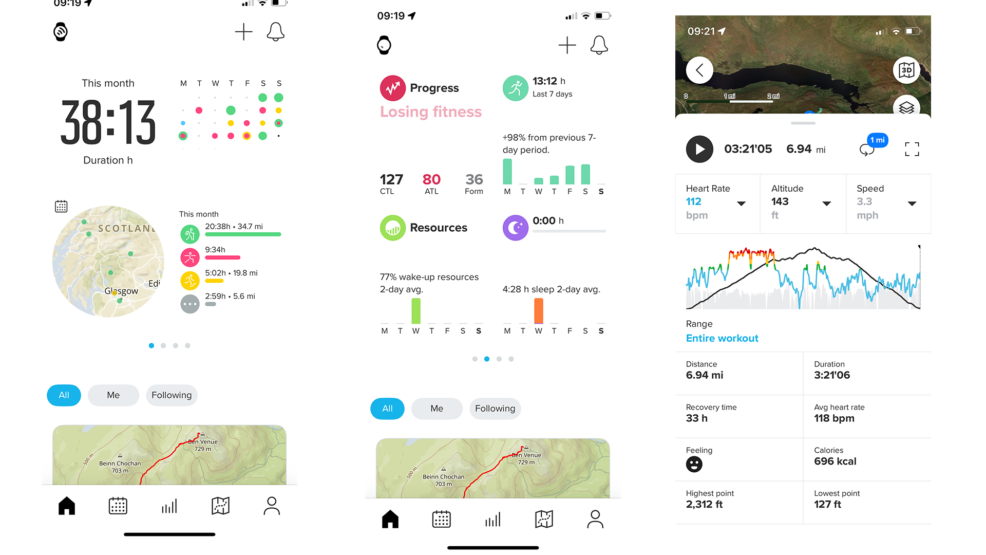 Suunto screenshots