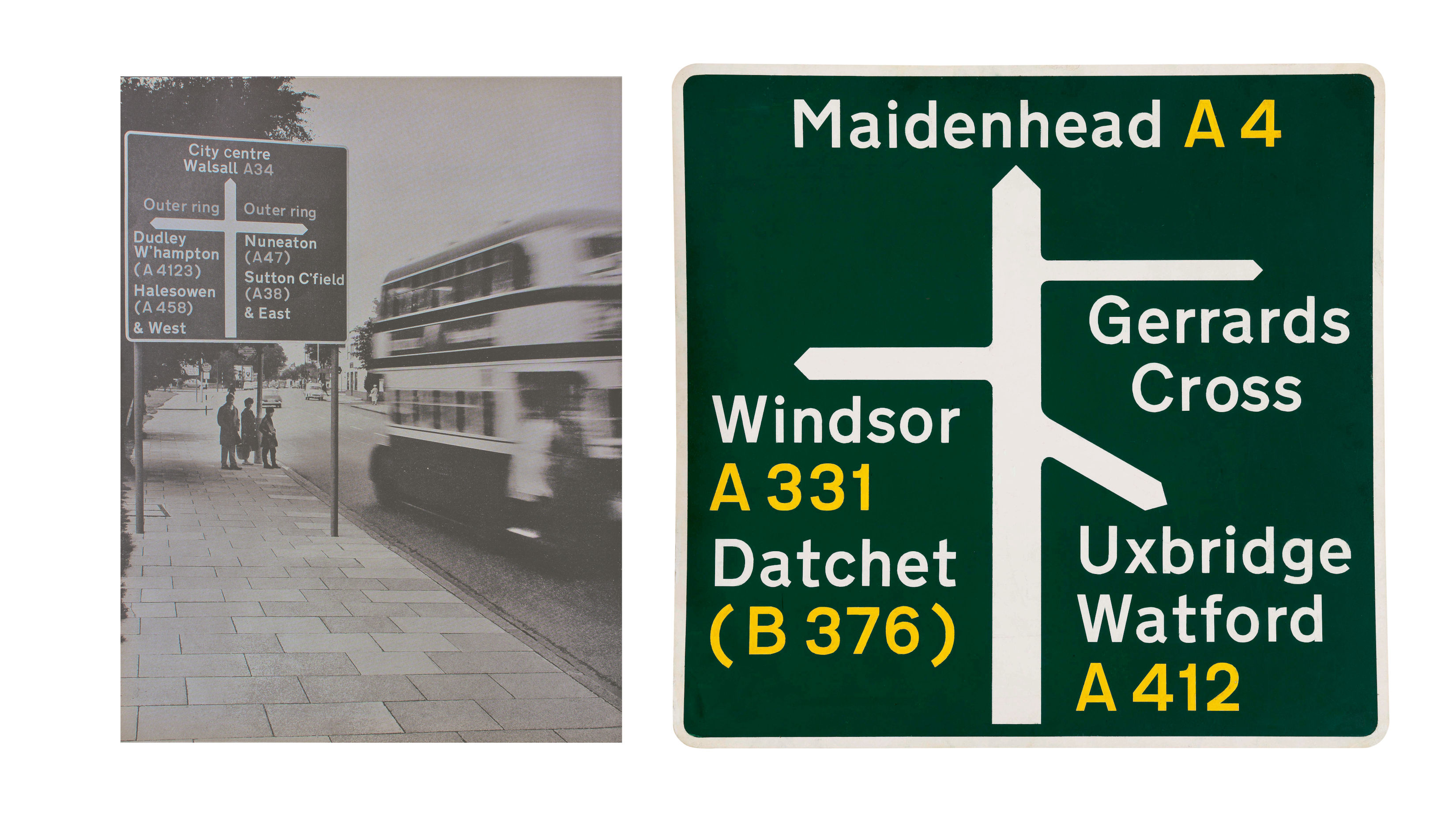 Transport sign, Jock Kinneir and Margaret Calvert, Mid-Century Type, David Jury