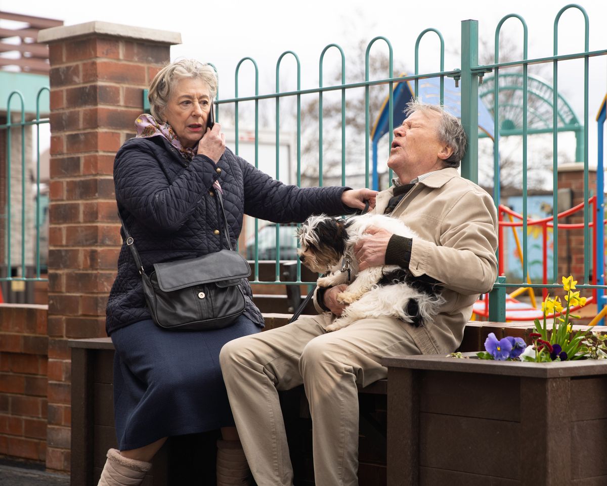 Roy Cropper collapses during a walk.