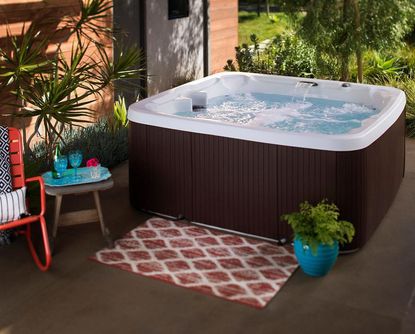 best hot tubs Lifesmart LS450DX 7-Person 22-Jet 110V Plug and Play Spa with Waterfall