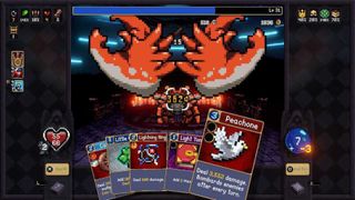 Vampire Crawlers screenshots taken on Nintendo Switch, showing card-based roguelite gameplay