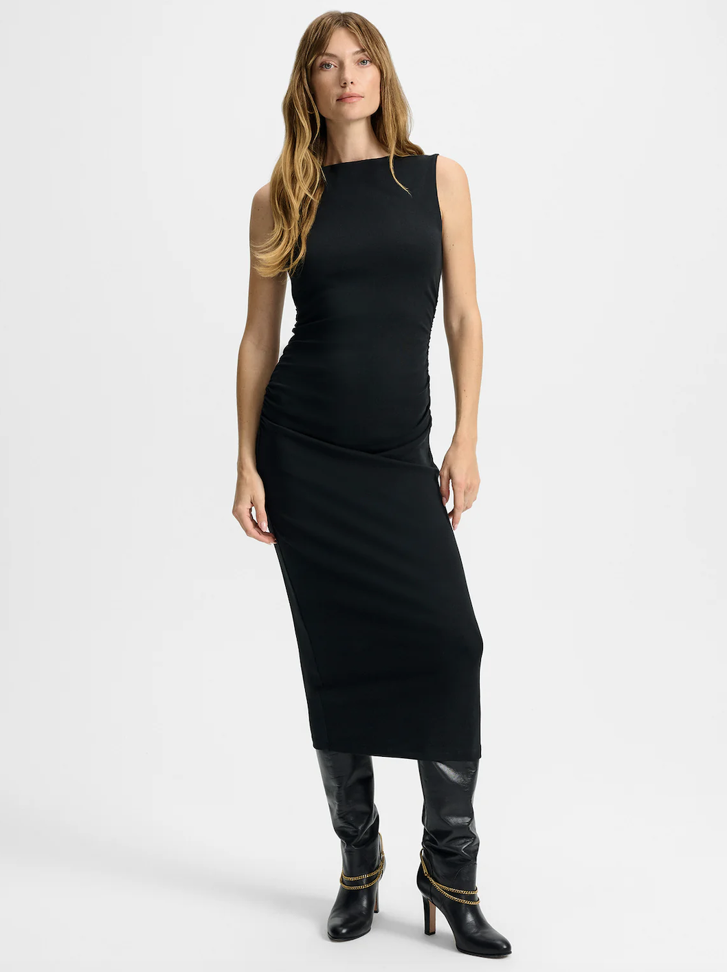 Charissa Stretch-Cotton Midi Dress