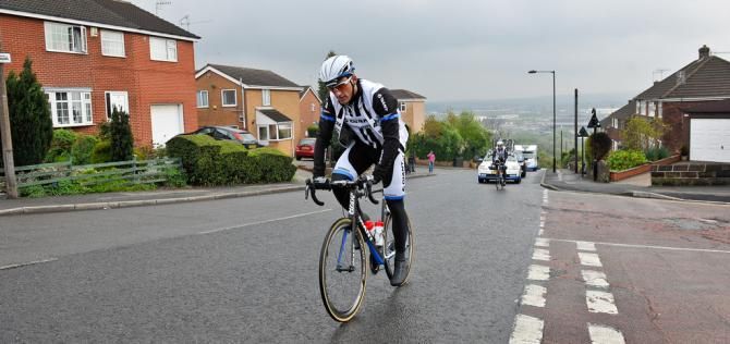 Marcel Kitel (Giant Shimano) climbing during his team's recon