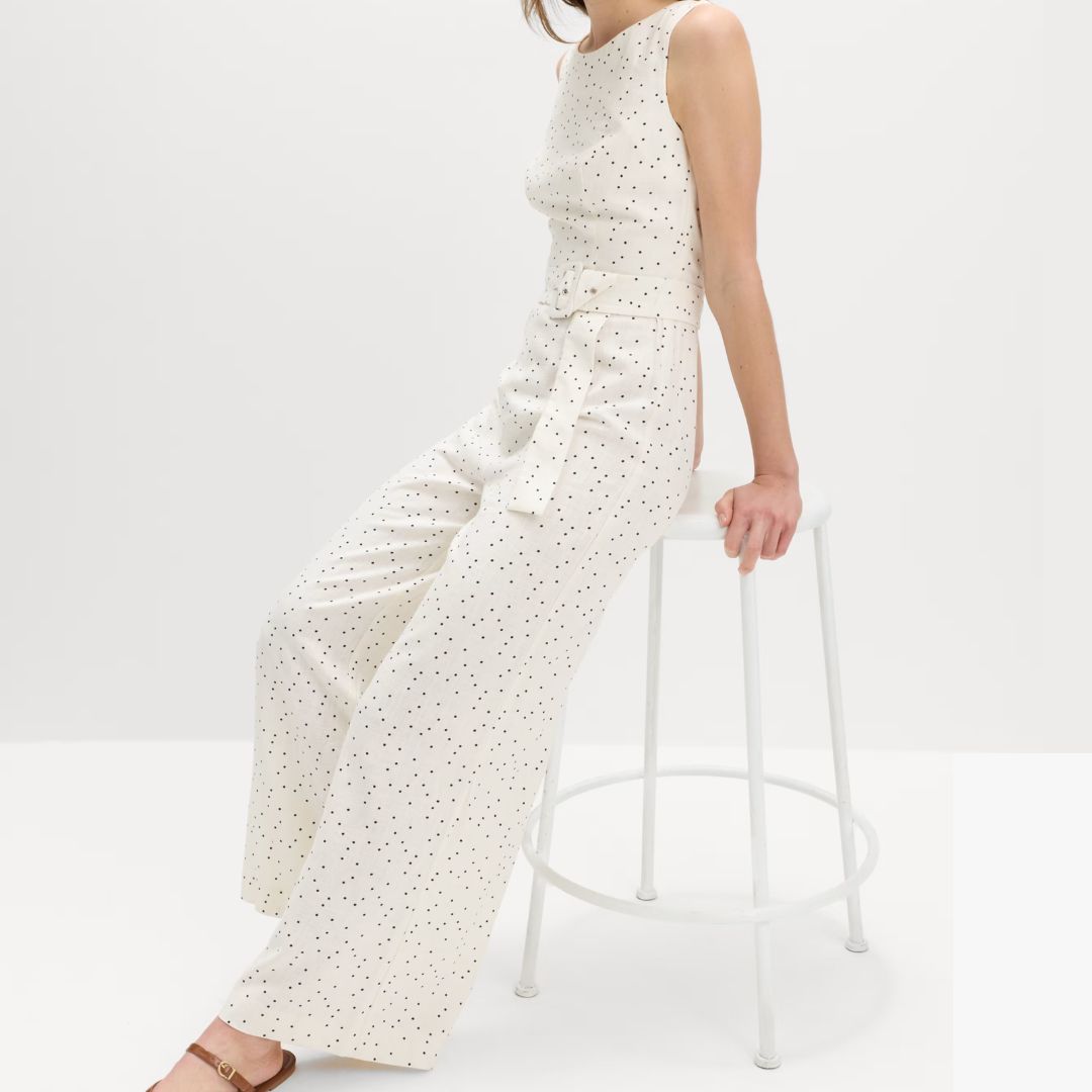M&amp;amp;S Linen Blend Printed Jumpsuit