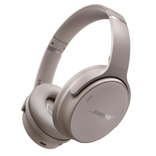 Bose Quietcomfort Headphones - Wireless Bluetooth Headphones, Active Over Ear Noise Cancelling and Mic, Usb-C Charging, Deep Bass, Up to 24 Hours of Playtime, Sandstone