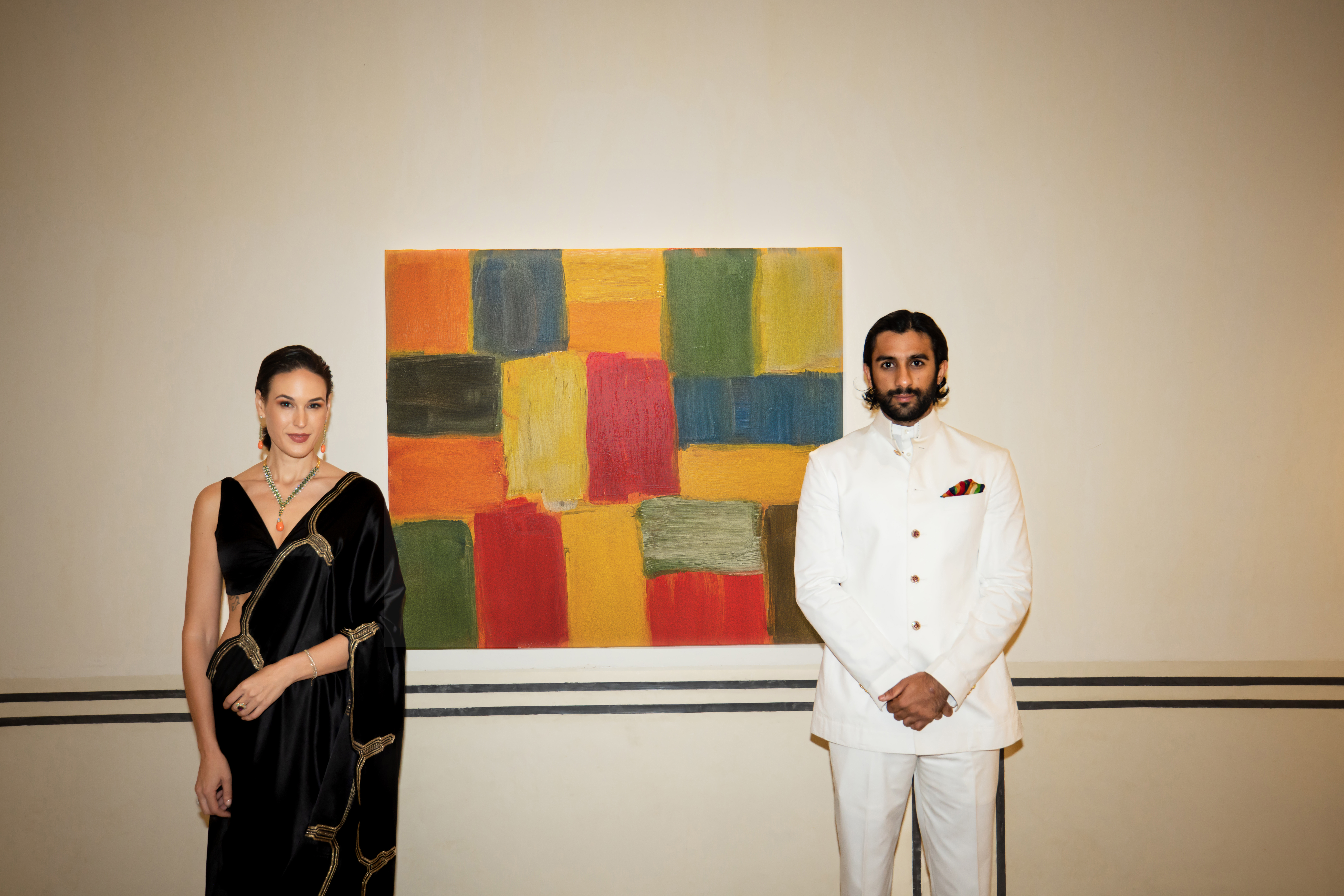 Curator Noelle Kadar and Sawai Padmanabh Singh of Jaipur
